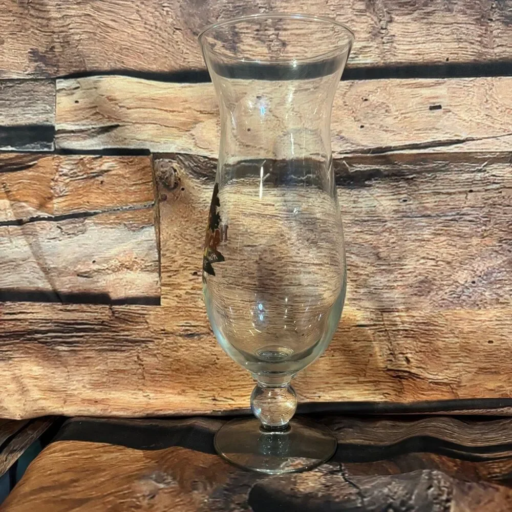 Hard Rock Hurricane Glass New York Tropical Clear Drinkware 9.75
